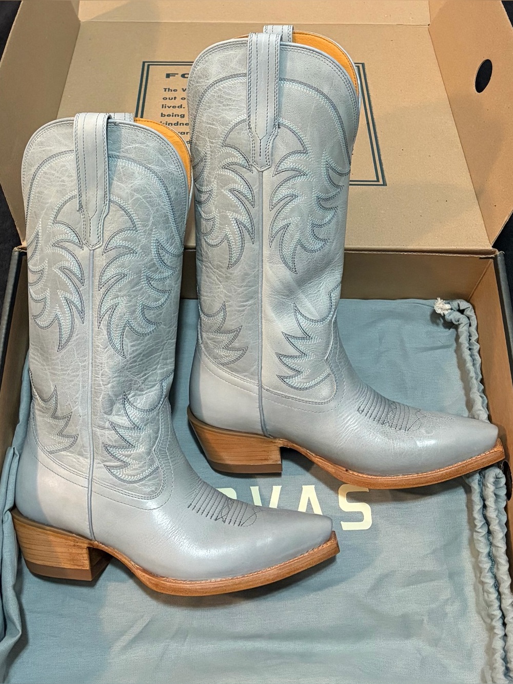 NWT Tecovas Annie Slate Snip Toe Cowgirl Boots Size 8